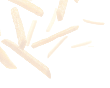 Hellbraune, transparente Illustration von Pommes frites auf einem transparenten Hintergrund.