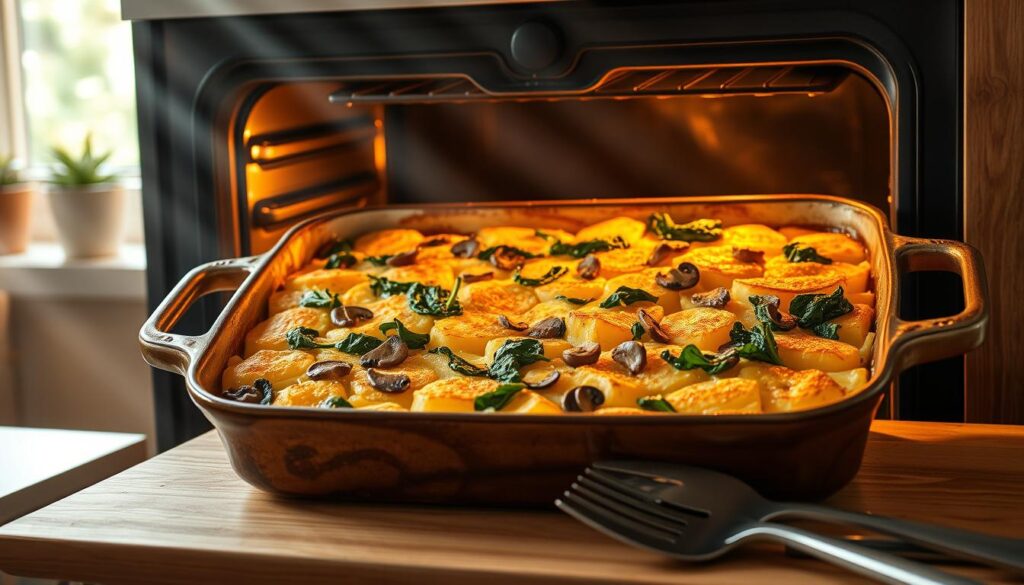 Backen des Rezepts