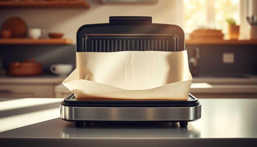 Backpapier im Sandwichmaker