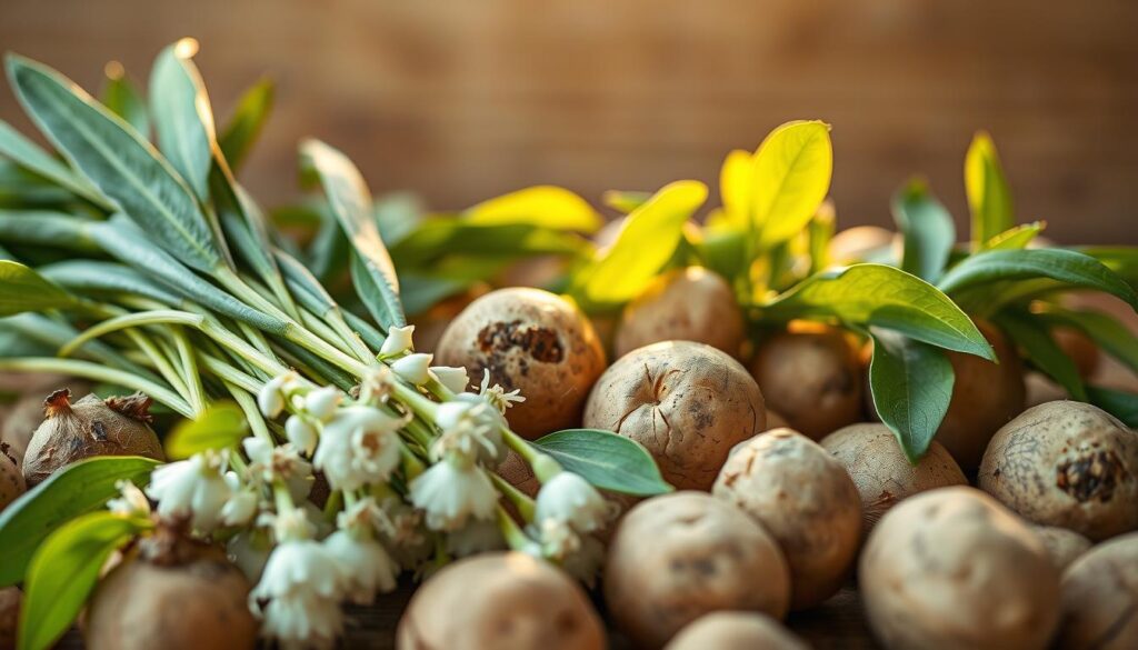 Bärlauch und Kartoffeln als saisonale Zutaten