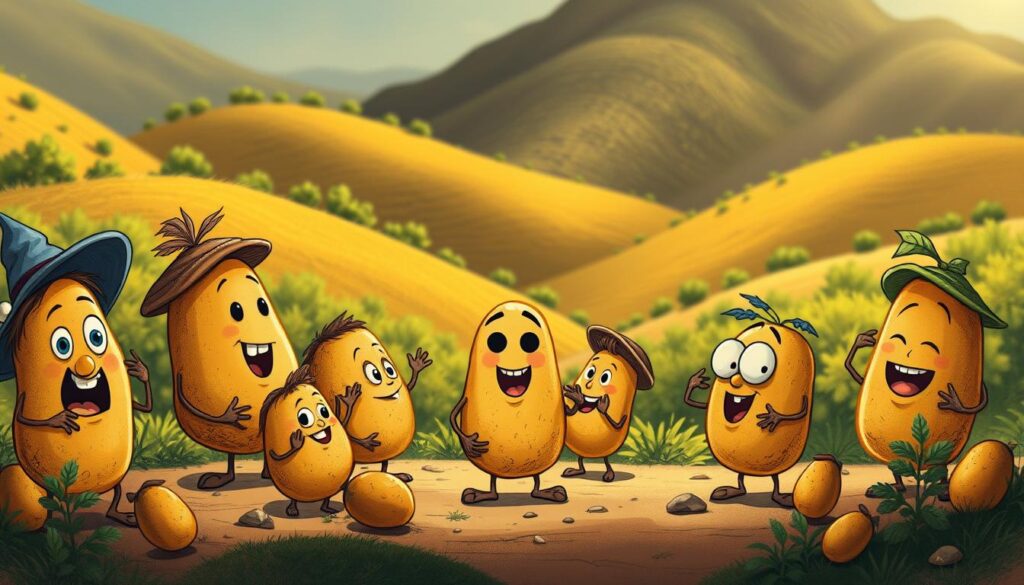 Beliebte Kartoffel-Charaktere in Animationsfilmen
