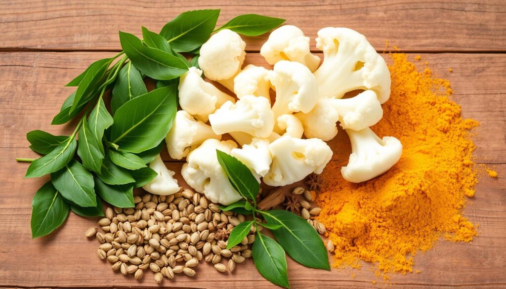Blumenkohl Curry Zutaten