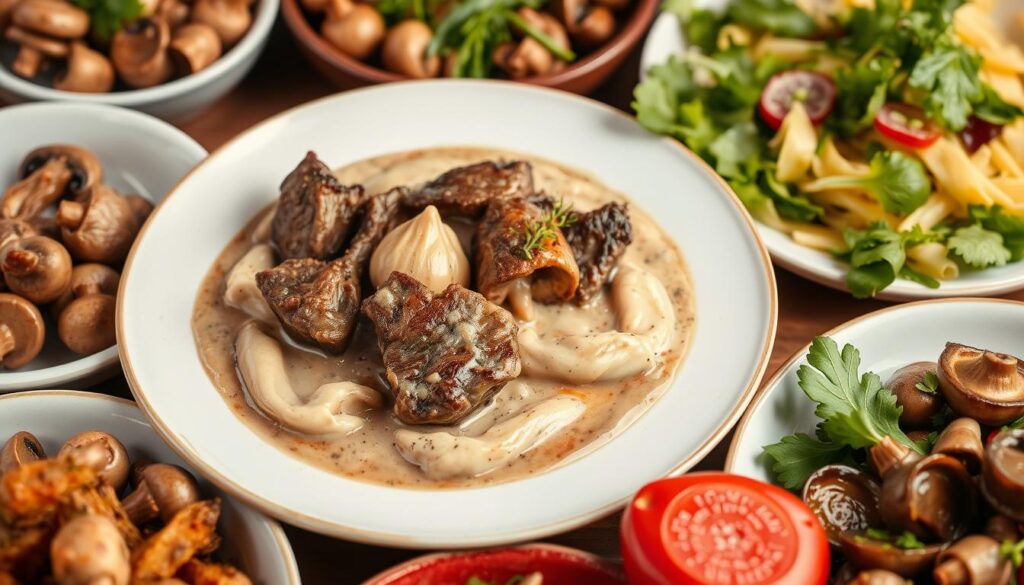 Boeuf Stroganoff Beilage