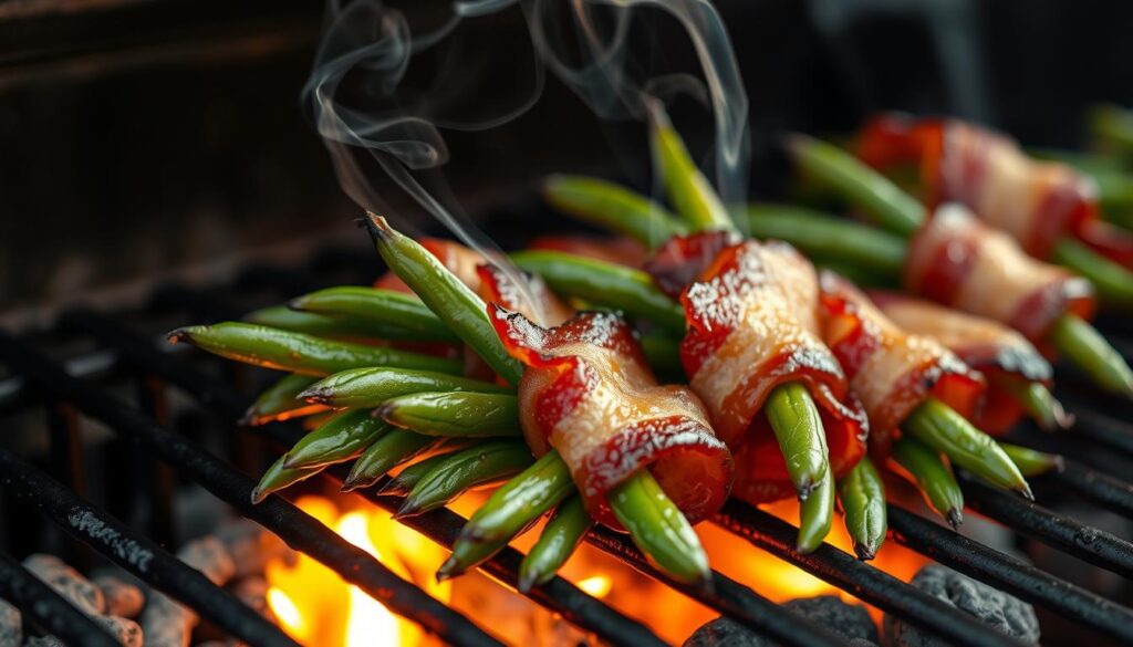 Bohnen im Speckmantel am Grill
