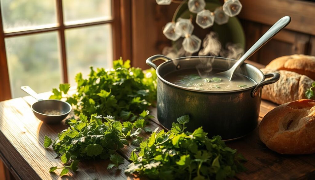 Brennnesselsuppe Zubereitung