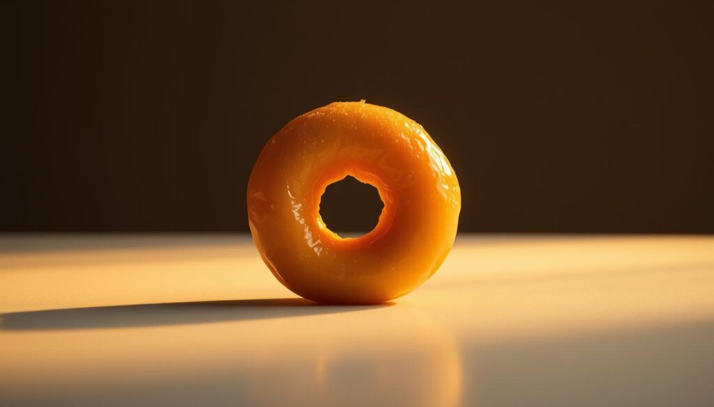 Donut mit Loch in der Mitte