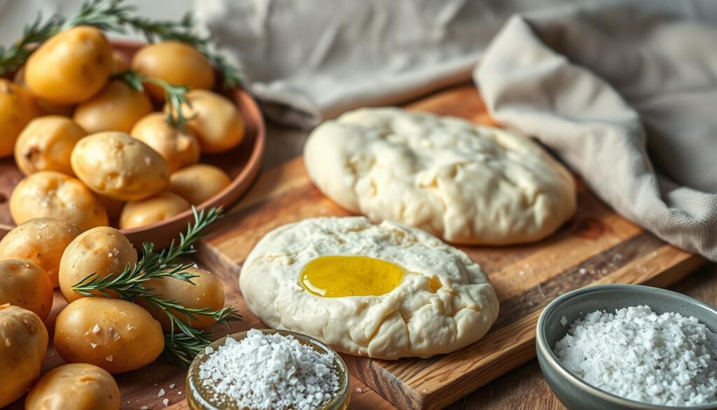 Focaccia Zutaten und Vorbereitung