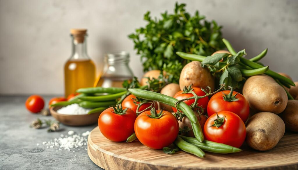 Frische Zutaten für Rezept