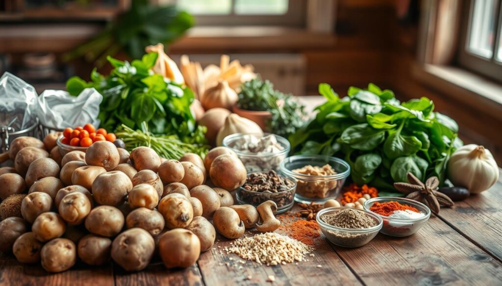 Frische Zutaten für Rezept
