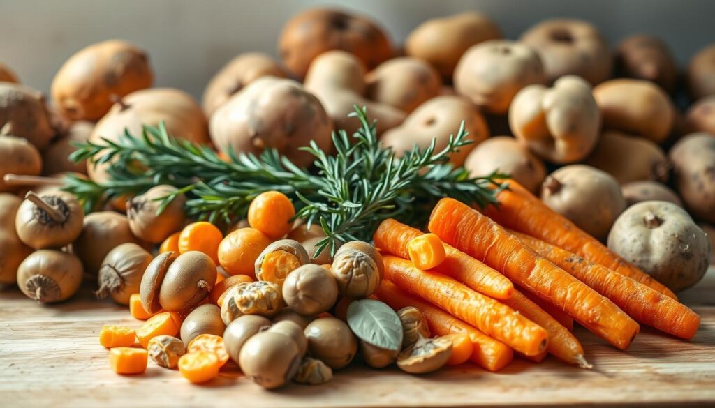 Frische Zutaten für Suppe