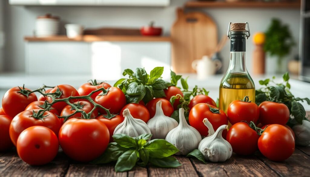Frische Zutaten für italienische Küche