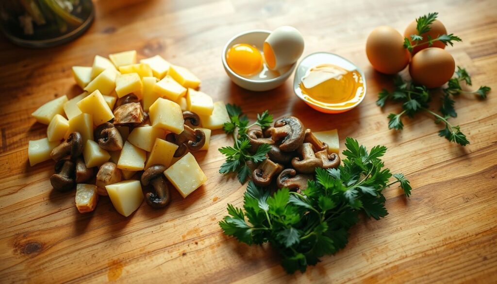 Frittata Zutaten vorbereiten