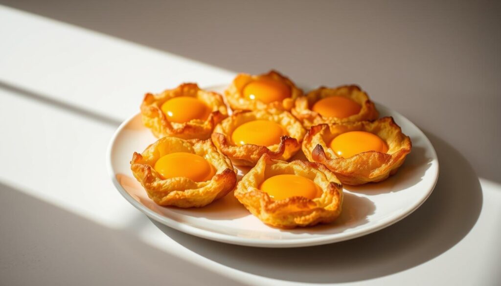 Gebackene Eier im Kartoffelpuffer