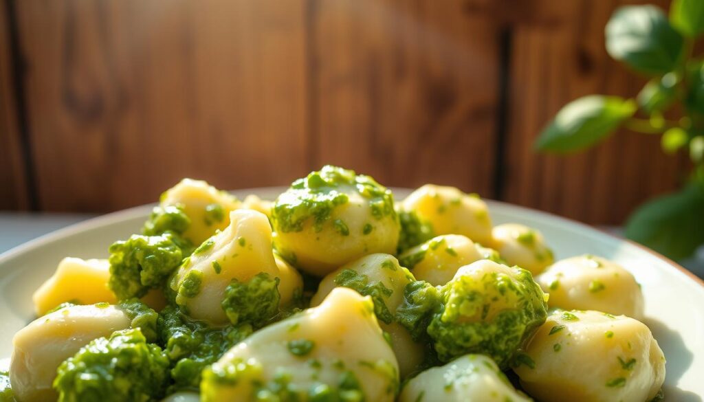 Gnocchi mit grünem Pesto Zubereitung