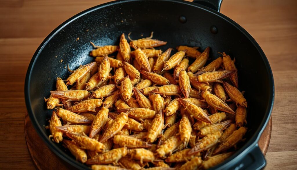 Heuschrecke Pfanne