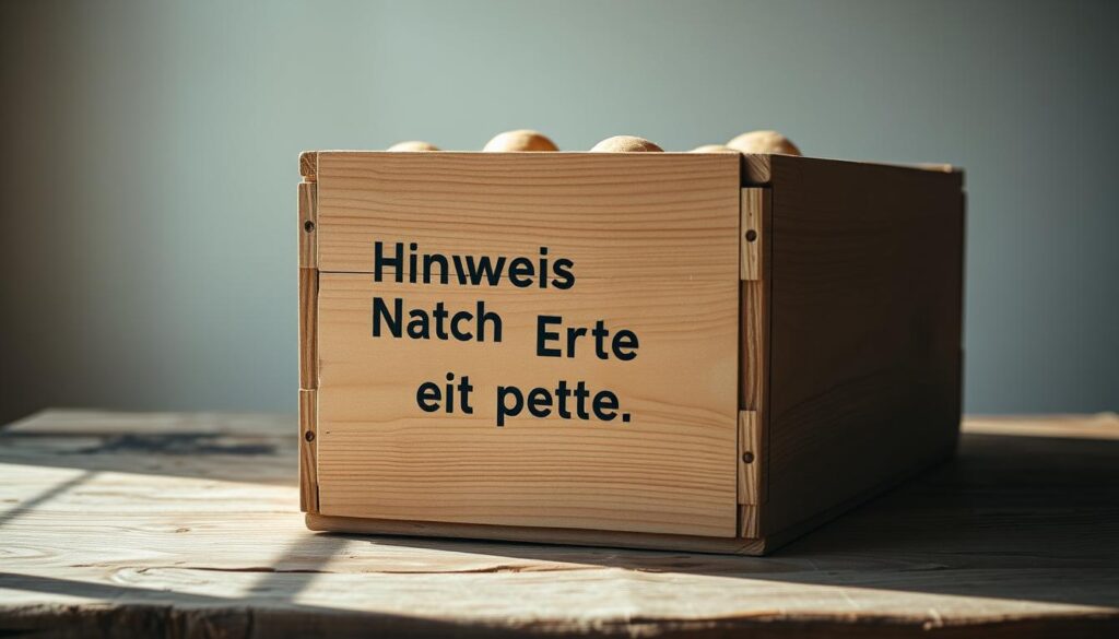 Hinweis Nach der Ernte behandelt