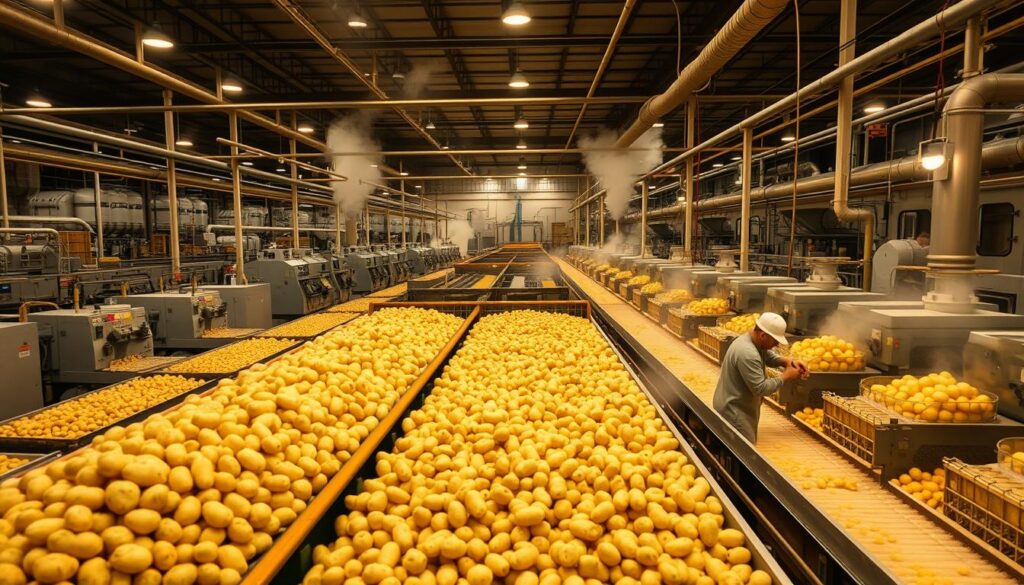 Industrielle Kartoffelverarbeitung