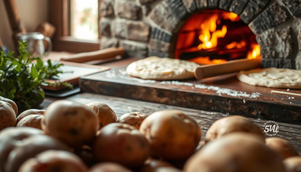 Kartoffelflammkuchen Schritt für Schritt