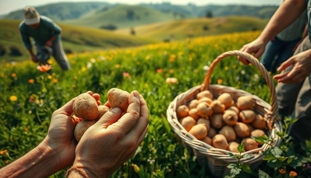 Kartoffeln ernten