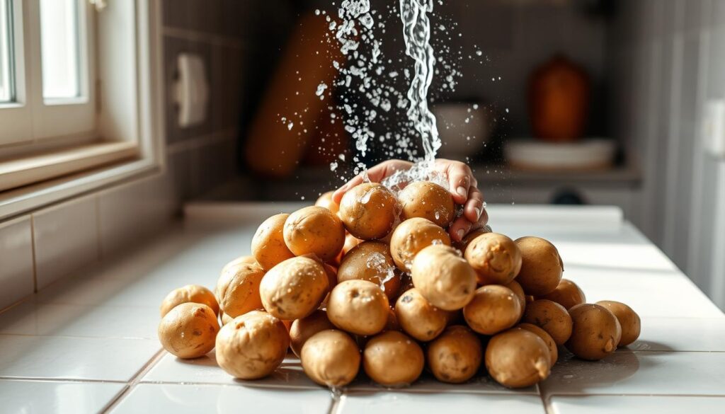 Kartoffeln reinigen