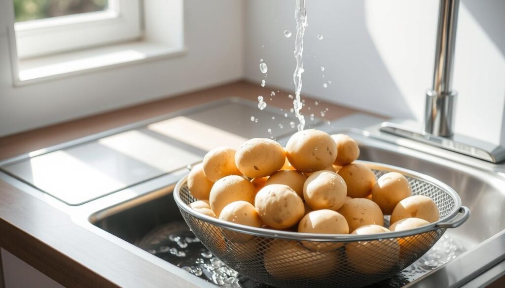 Kartoffeln reinigen