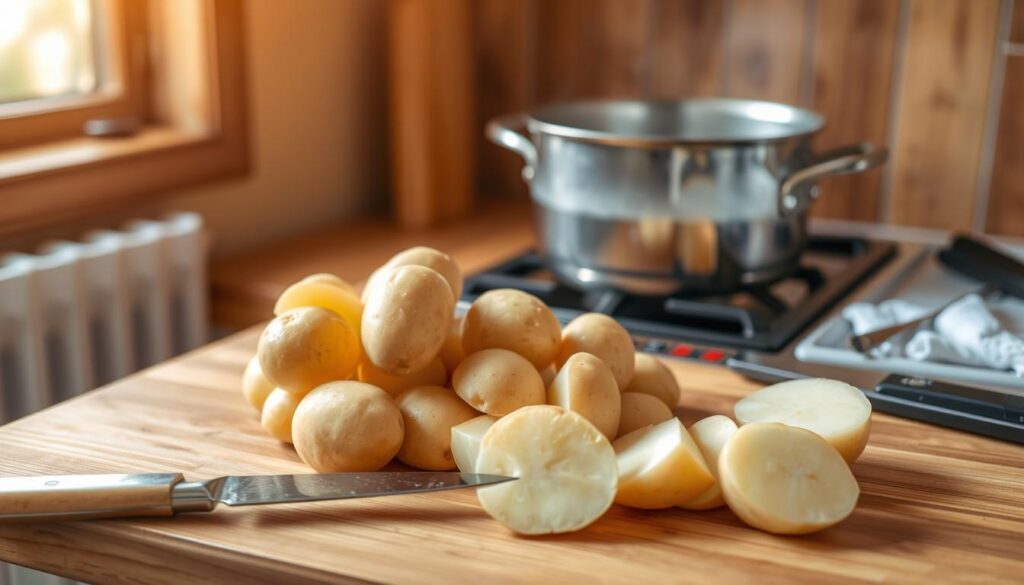 Kartoffeln schälen und kochen