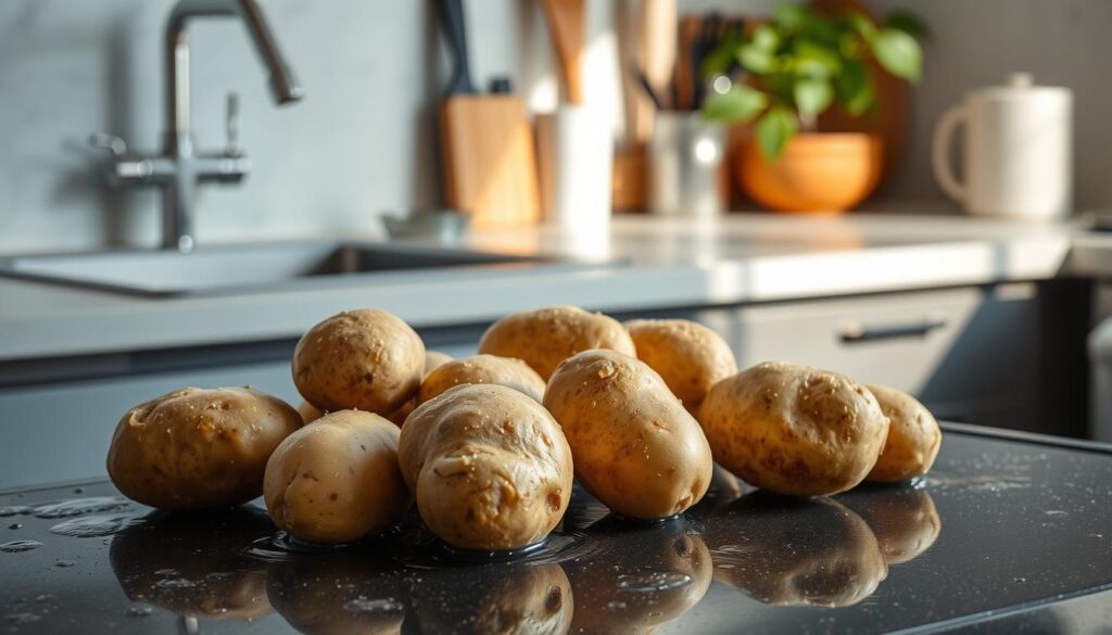 Kartoffeln waschen