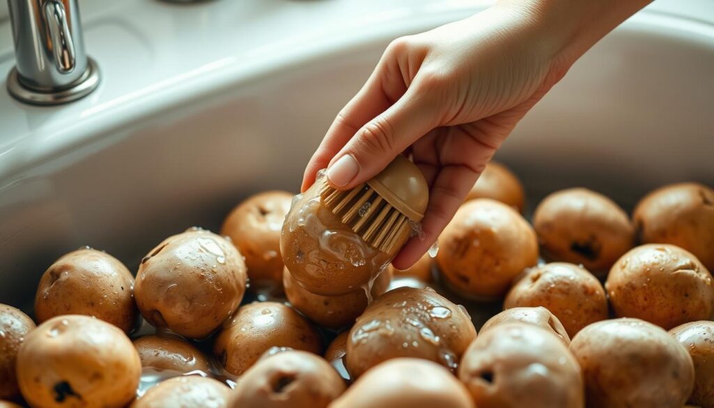 Kartoffeln waschen