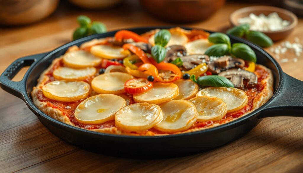 Kartoffelpizza Zubereitung