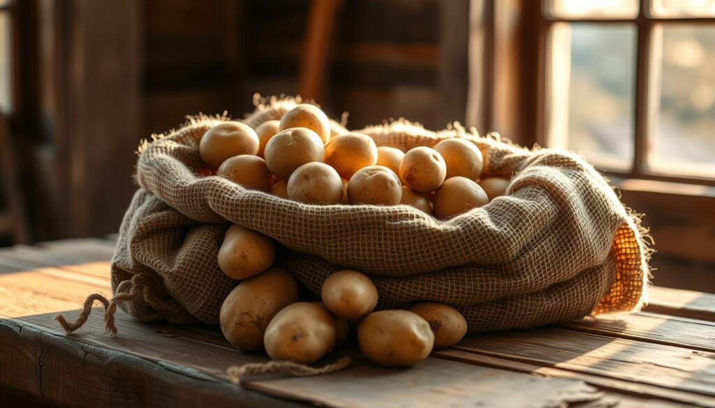 Kartoffelsack zum Kochen