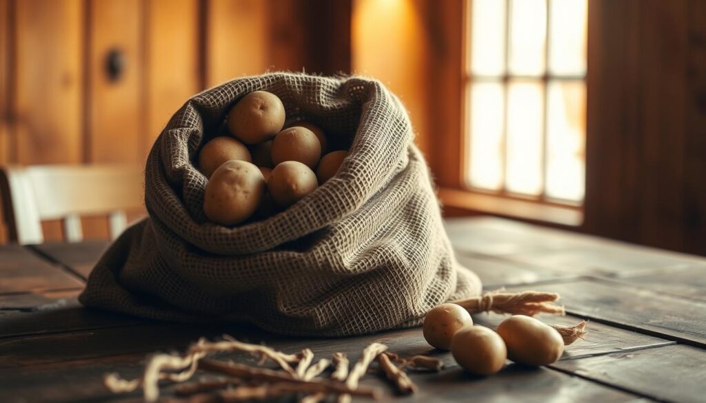 Kartoffelsack zum Kochen