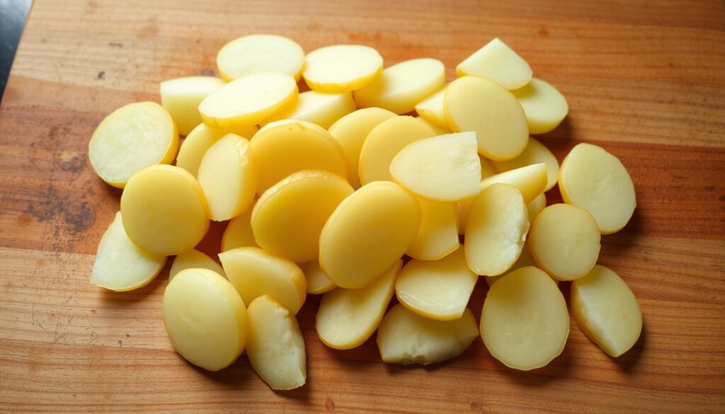 Kartoffelscheiben für Flammkuchen