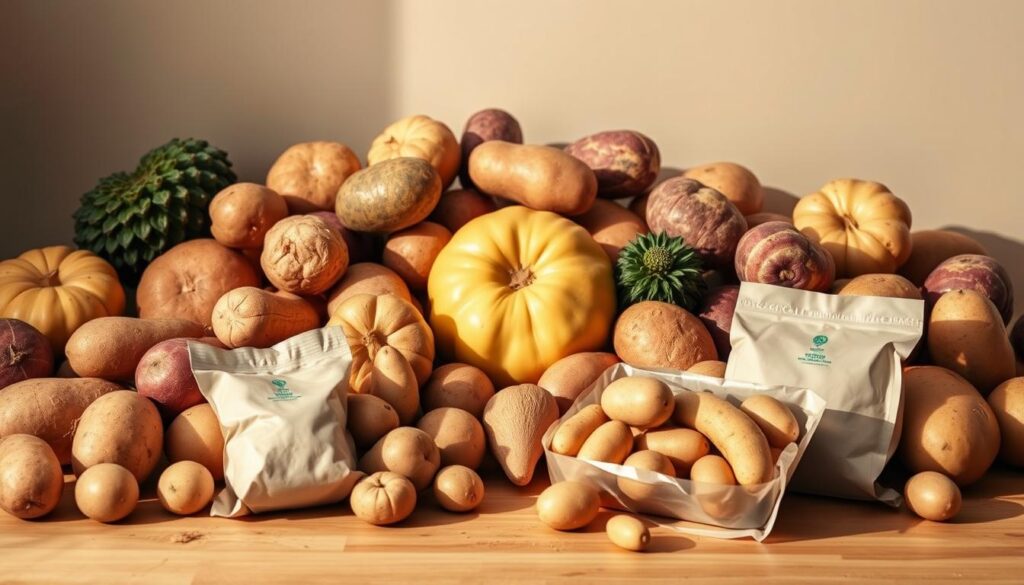 Kartoffelvielfalt und Verpackung