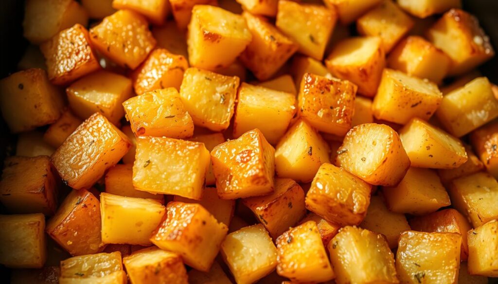 Kartoffelwürfel im Backofen