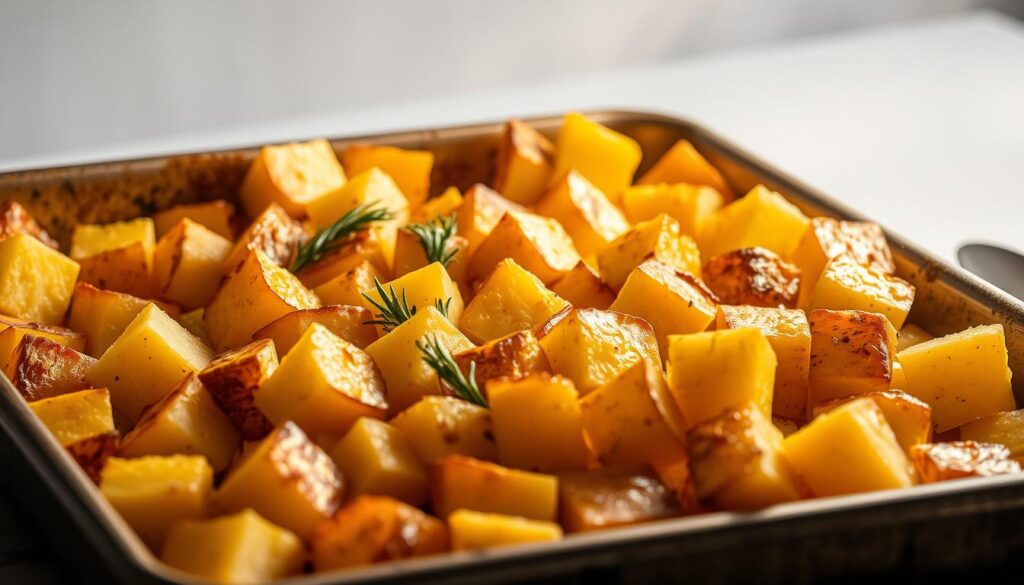 Kartoffelwürfel im Backofen