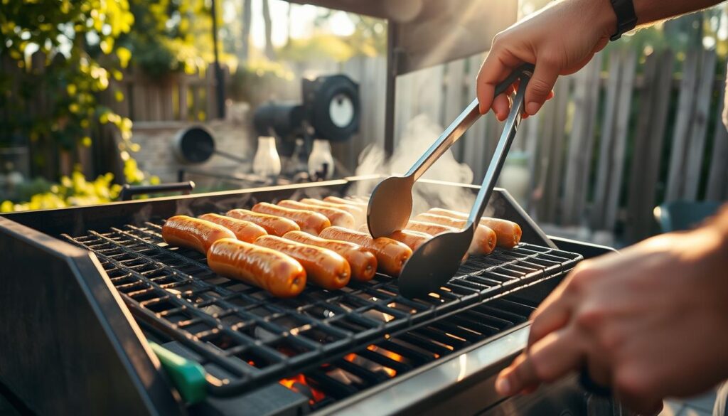 Kartoffelwurst grillen Technik