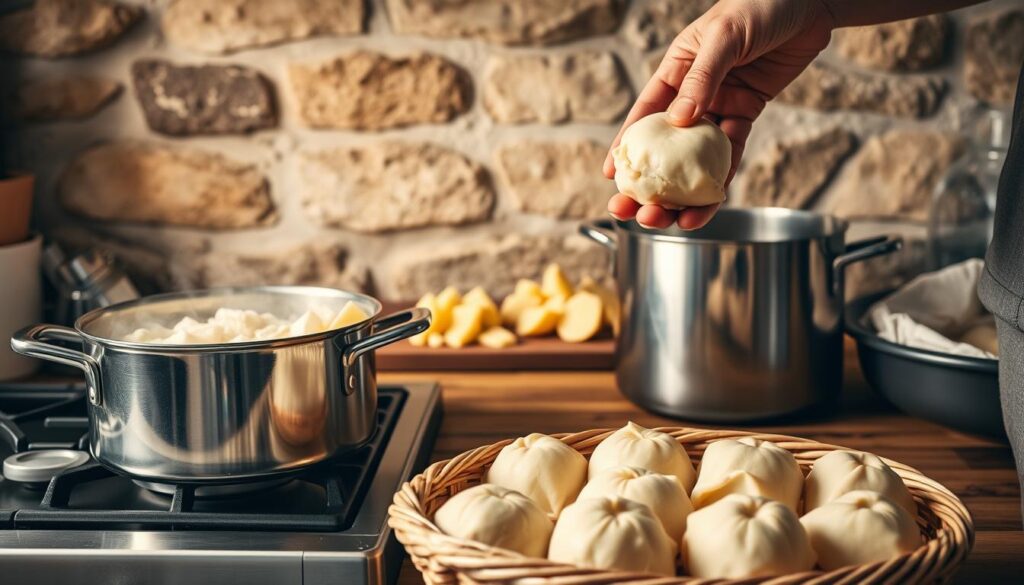 Kochen von Klößen