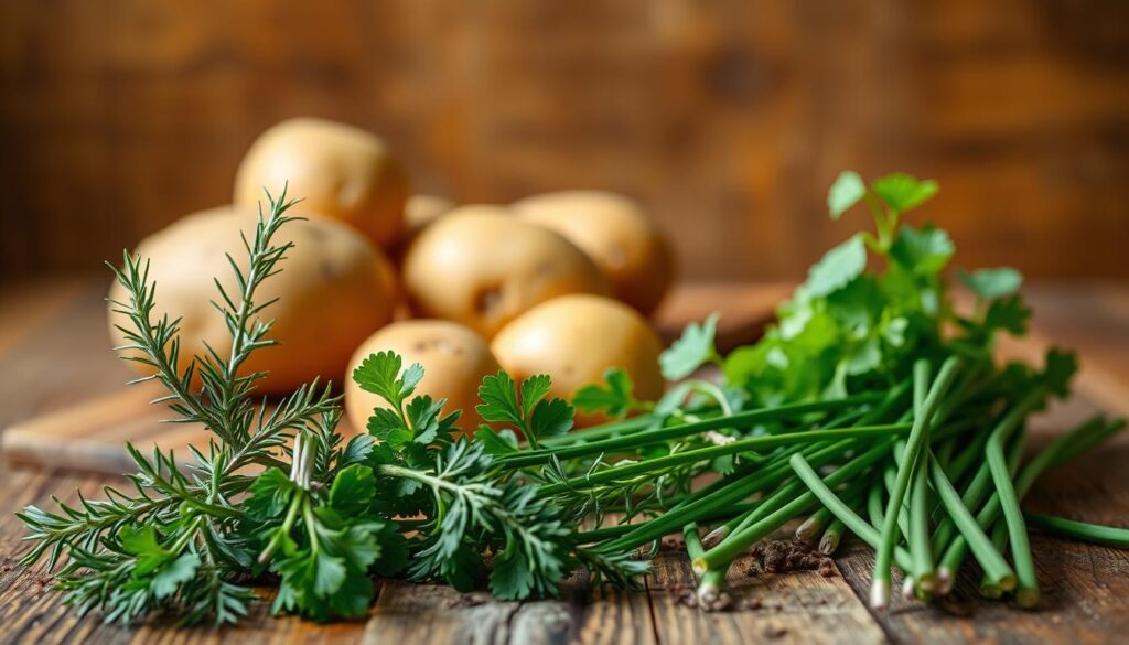 Kräuter für Kartoffelgratin
