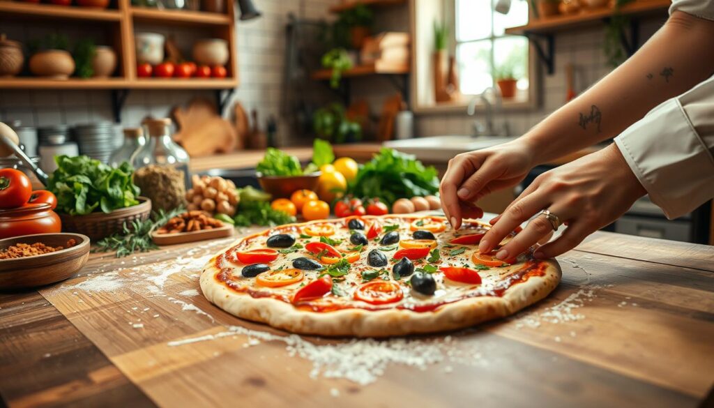 Kreative Pizza Zubereitung