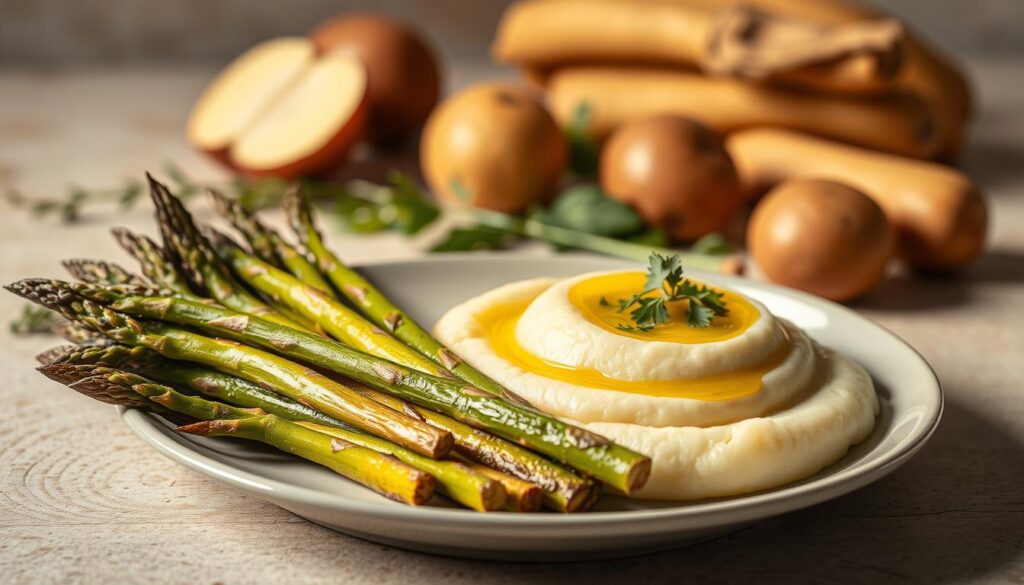 Kreative Variationen mit Spargel und Kartoffelpüree
