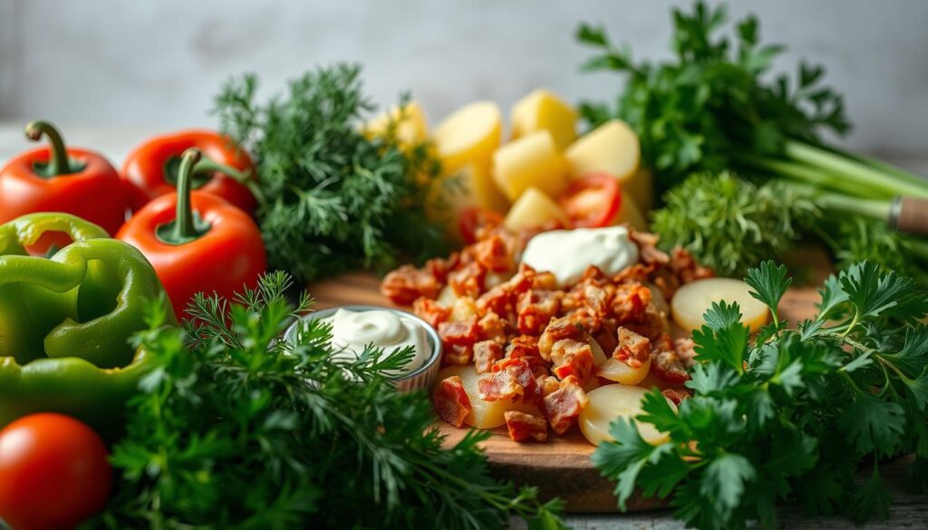 Kreative Zutaten für Kartoffelsalat