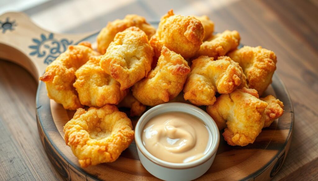 Kroketten als Snack mit Dips