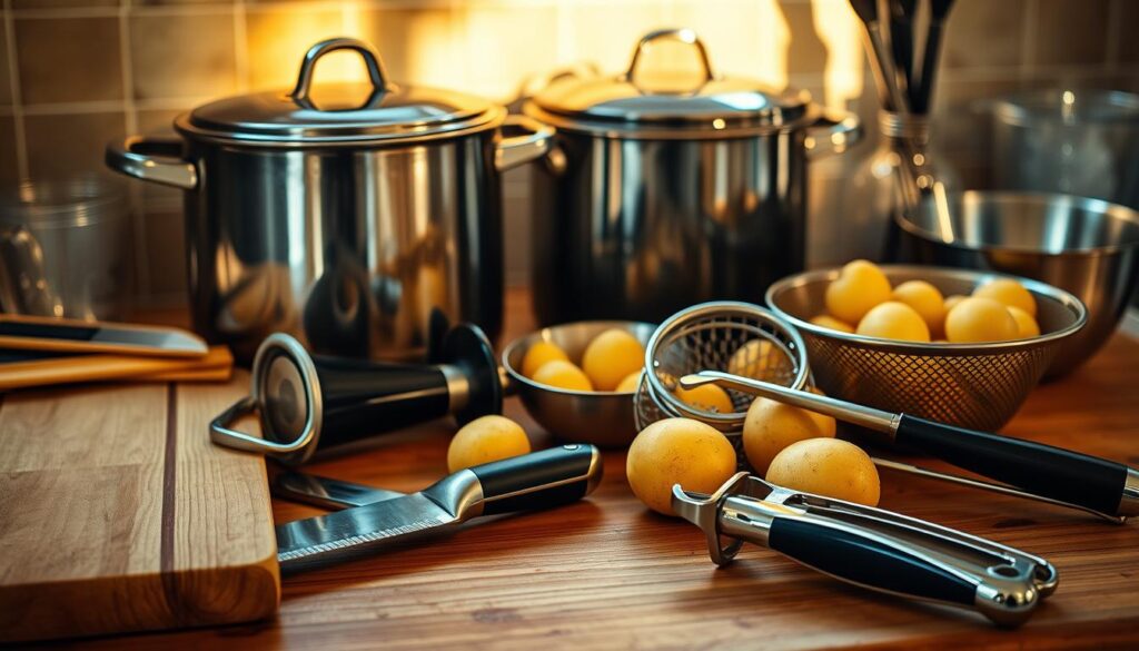 Küchenutensilien für Kartoffeln