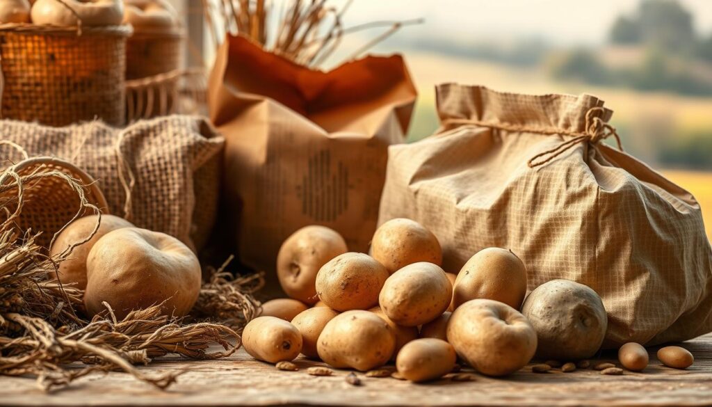 Materialien und Design für Kartoffelverpackung
