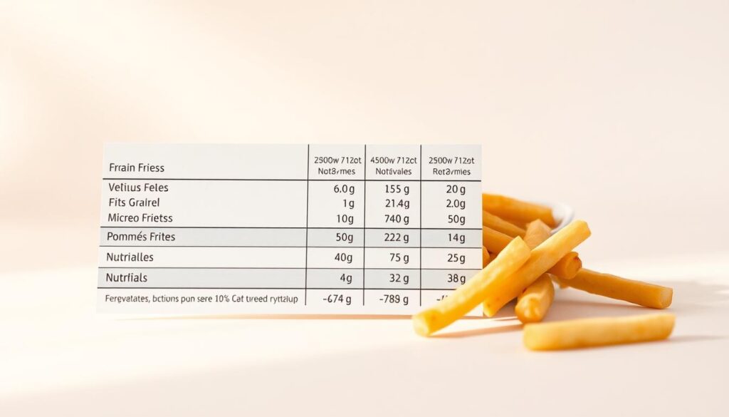 Nährwert von Pommes Frites