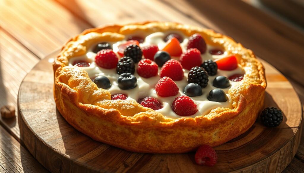 Obst- und Quarkkuchen
