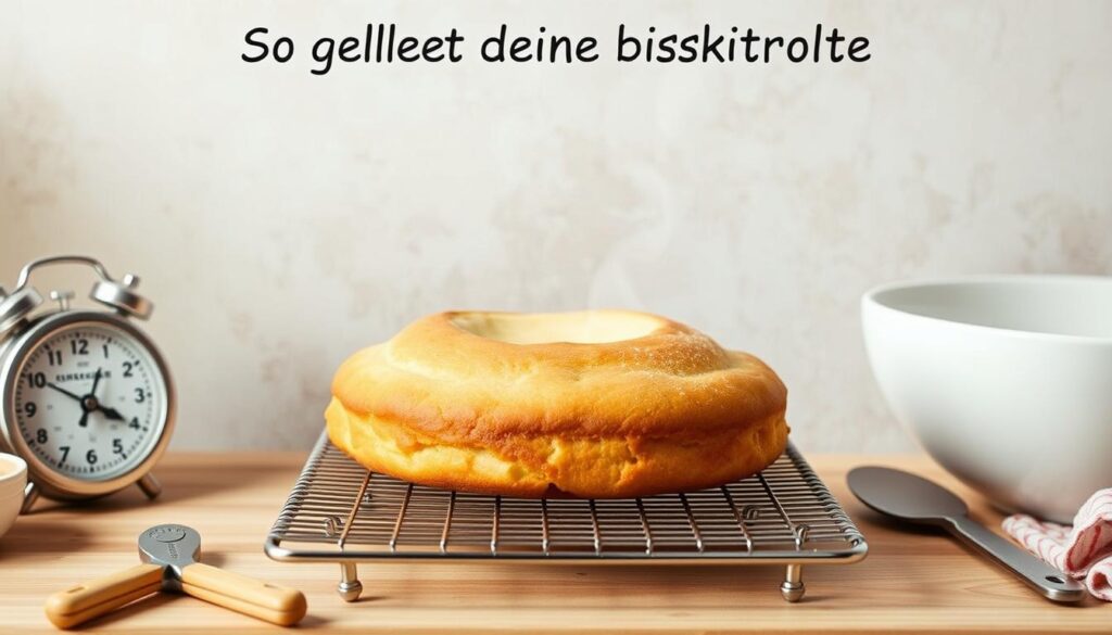 Optimale Back- und Kühlzeiten für Biskuitrolle