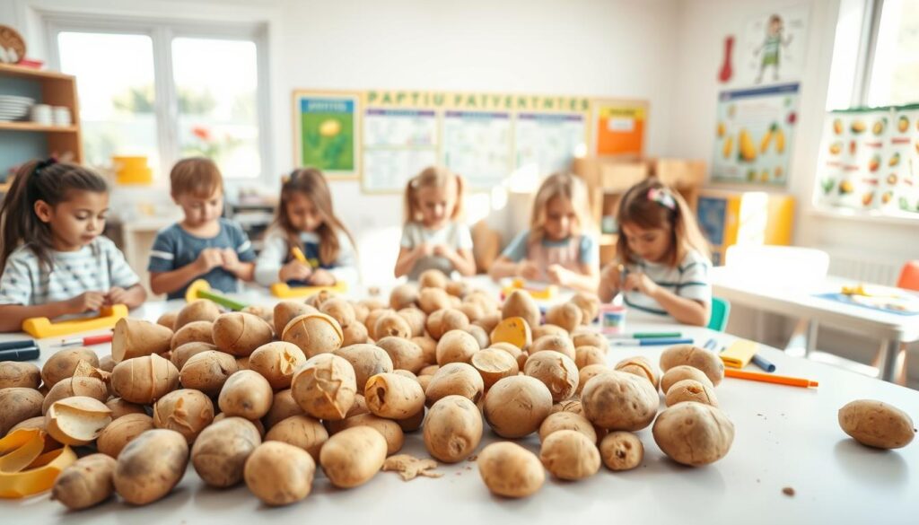 Praktische Aktivitäten mit Kartoffeln