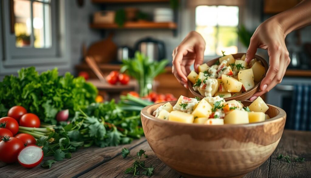 Salat Zubereitung