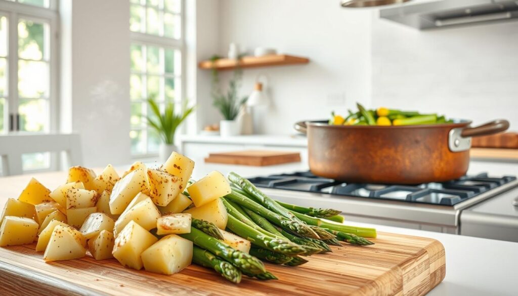 Schritt-für-Schritt Anleitung Kartoffel Spargel Rezept